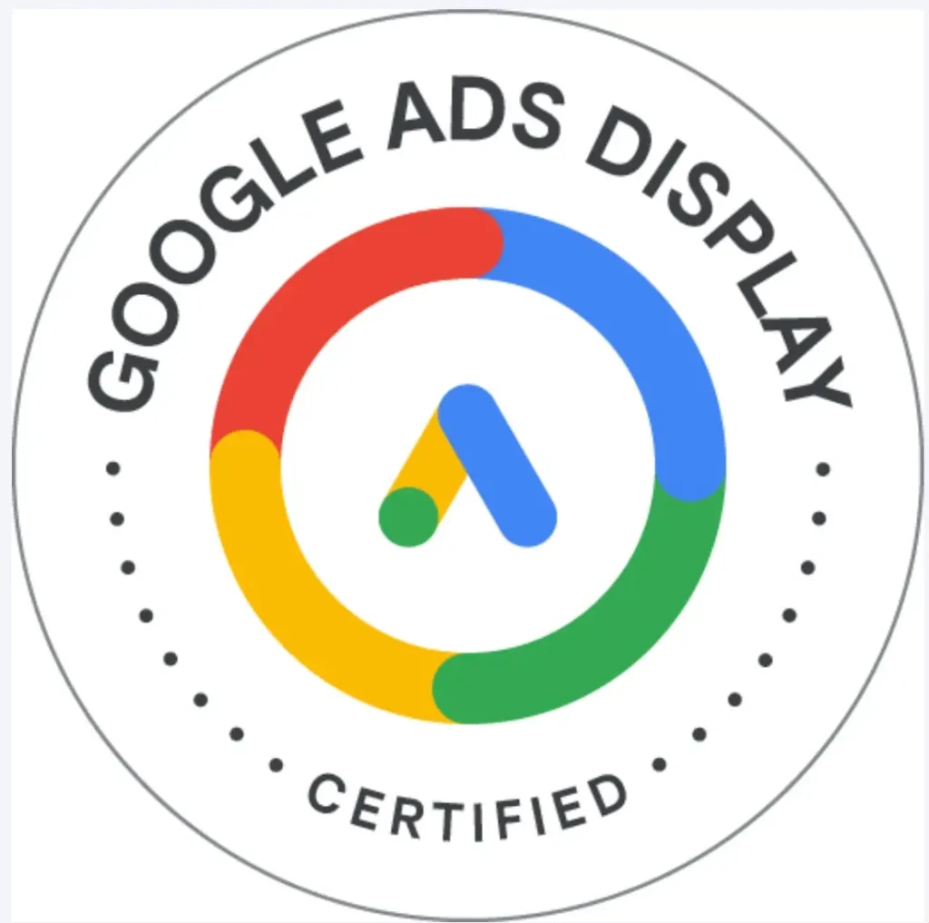 Googleads display certification freelance digital marketer in Hounslow