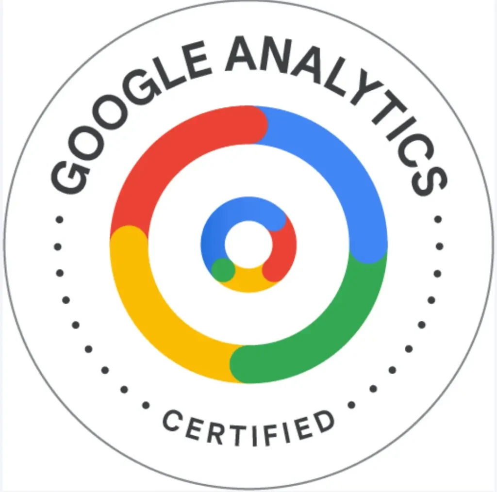 Google analytics certification freelance digital marketer in Hounslow